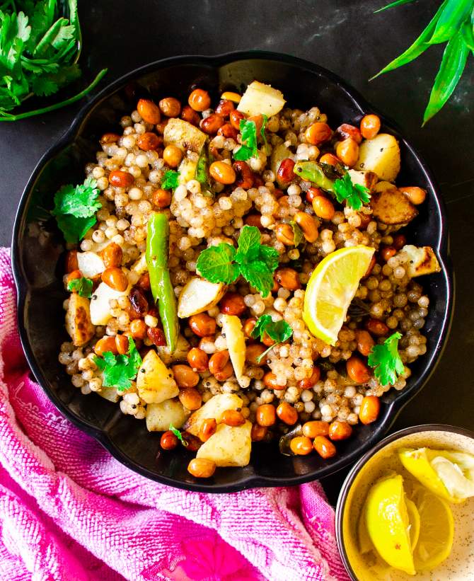 Sabudana Khichdi in a bowl