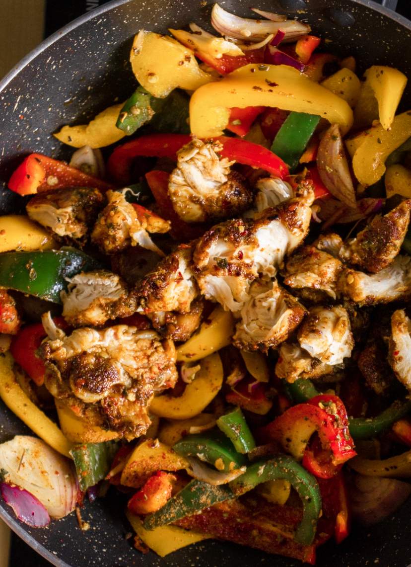  Chicken Fajita In a wok