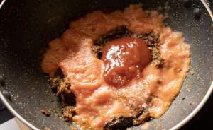 tomato puree in the gravy