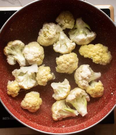 blanching cauliflower