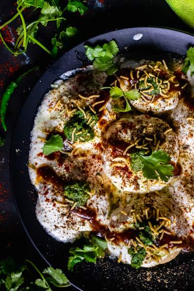 Dahi Bhalla on a plate