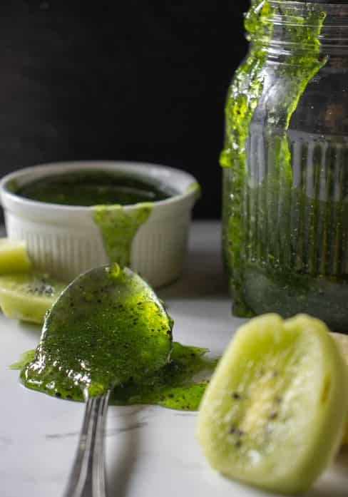 kiwi jam arrangement on a table